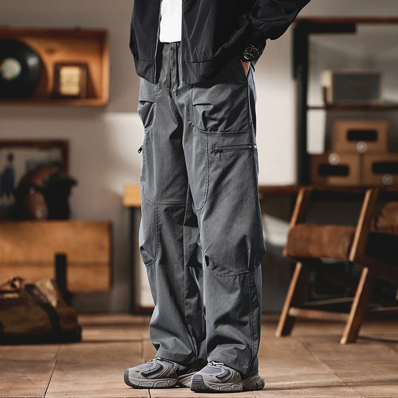 直筒cleanfit潮流户外冲锋裤男登山徒步工装裤宽松休闲裤8821