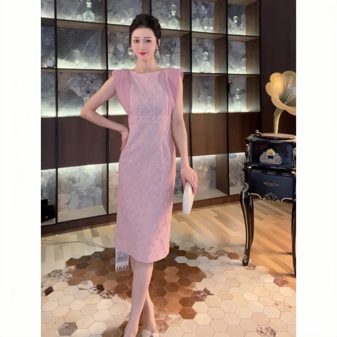 沐子的轻奢私藏【Mu/zi51070】名媛气质时尚复古收腰包臀女装连衣裙