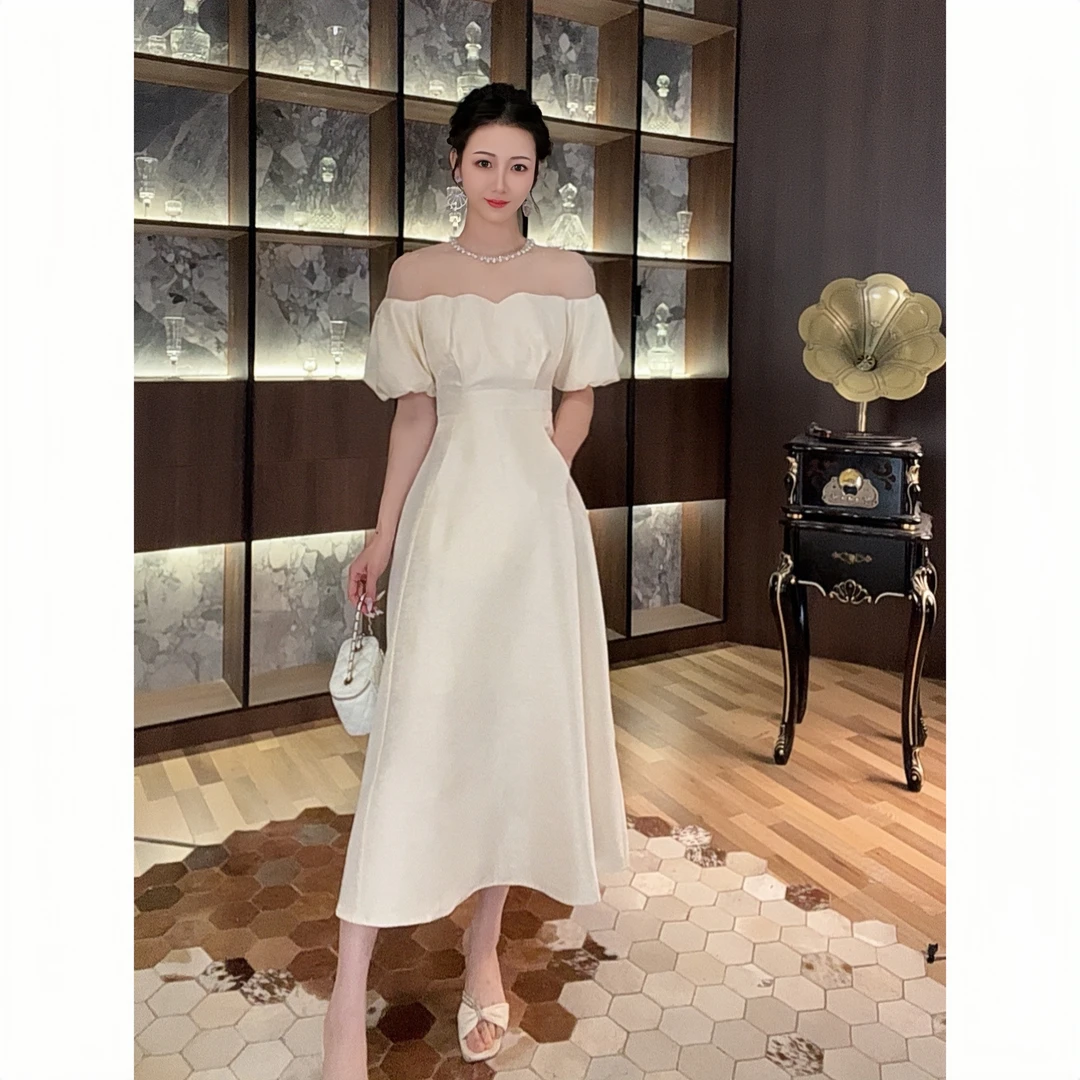 21348时尚宴会女神夏季名媛气质显瘦轻奢优雅修身收腰包臀连衣裙