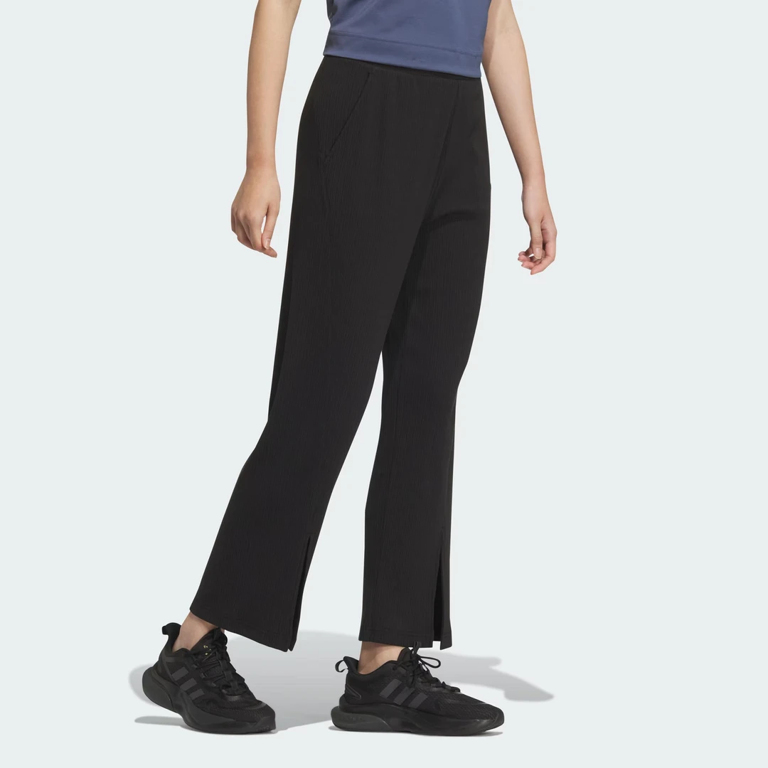 adidas/阿迪达斯【胜道联动】女子LOUNGE WIDE PNT运动休闲裤JJ3604