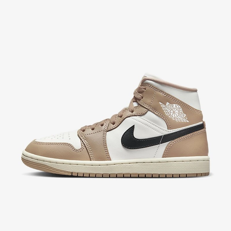 Nike/耐克2023冬季新款AJ1浅棕褐女款高帮复古篮球鞋BQ6472103