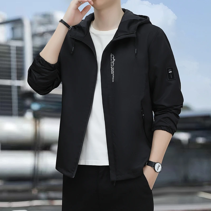 安踏神行夹克男春秋季连帽修身诱标运动防风上衣户外休闲男装冲锋