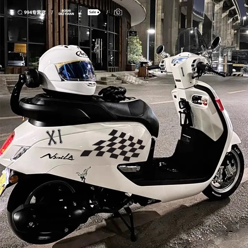 新大洲ns125la贴纸本田飞度维多利亚踏板电动车装饰划痕遮挡车贴