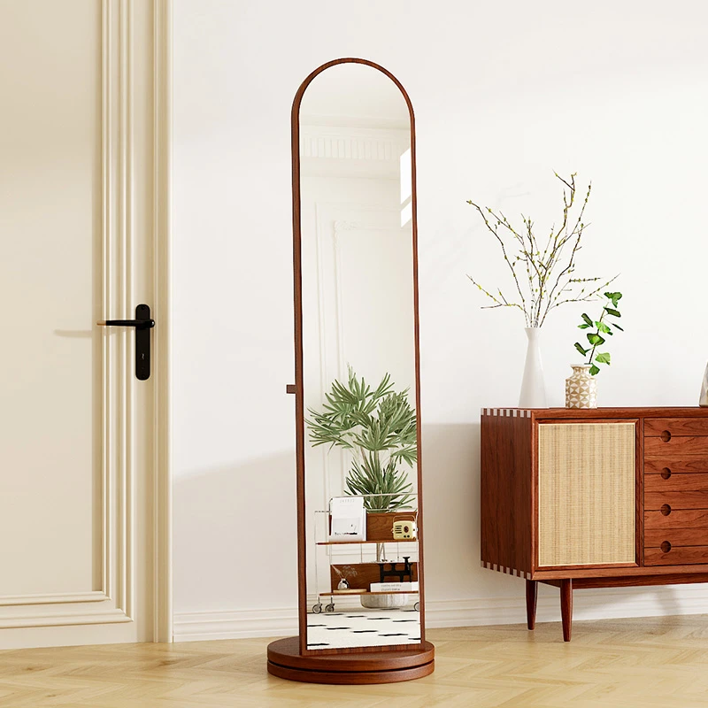 全身镜衣帽架一体可旋转新中式穿衣镜家用推荐落地镜子客厅试衣镜