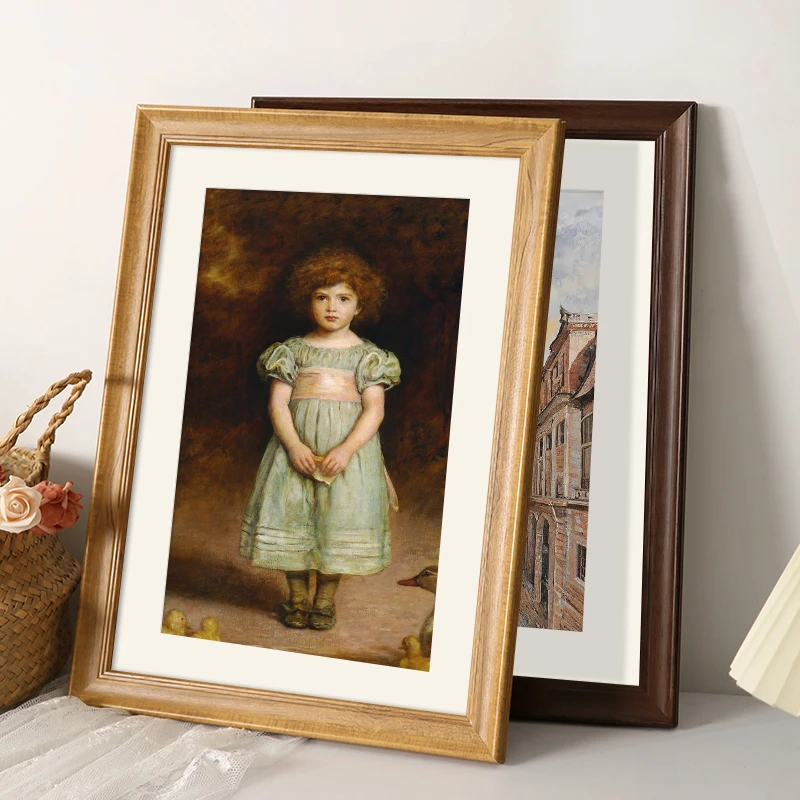 美式油画装裱框8k4开实木画框空框16寸18素描美术相框挂墙A4a3