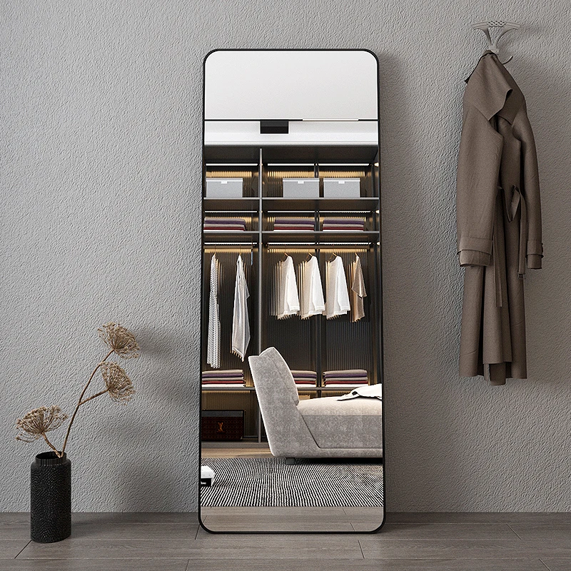 轻奢全身镜子家用客厅卧室壁挂装饰镜试衣立体式可移动穿衣落地镜
