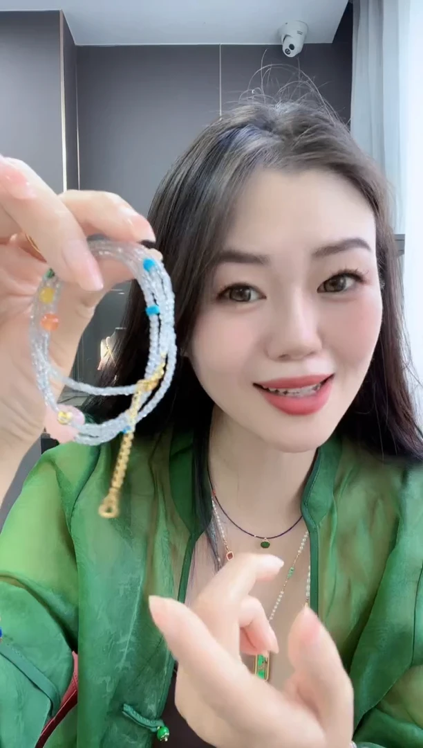 【闪购商品】长石手链银S925镶嵌灰月光多圈手链