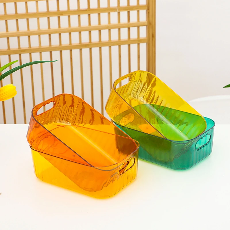 透明桌面收纳盒批发家用化妆品首饰整理盒收纳箱轻奢风格无盖