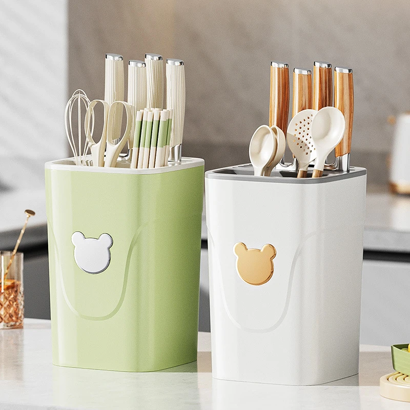 厨房刀架多功能置物架台式桌面沥水刀架子筷子筒收纳架剪刀菜刀架