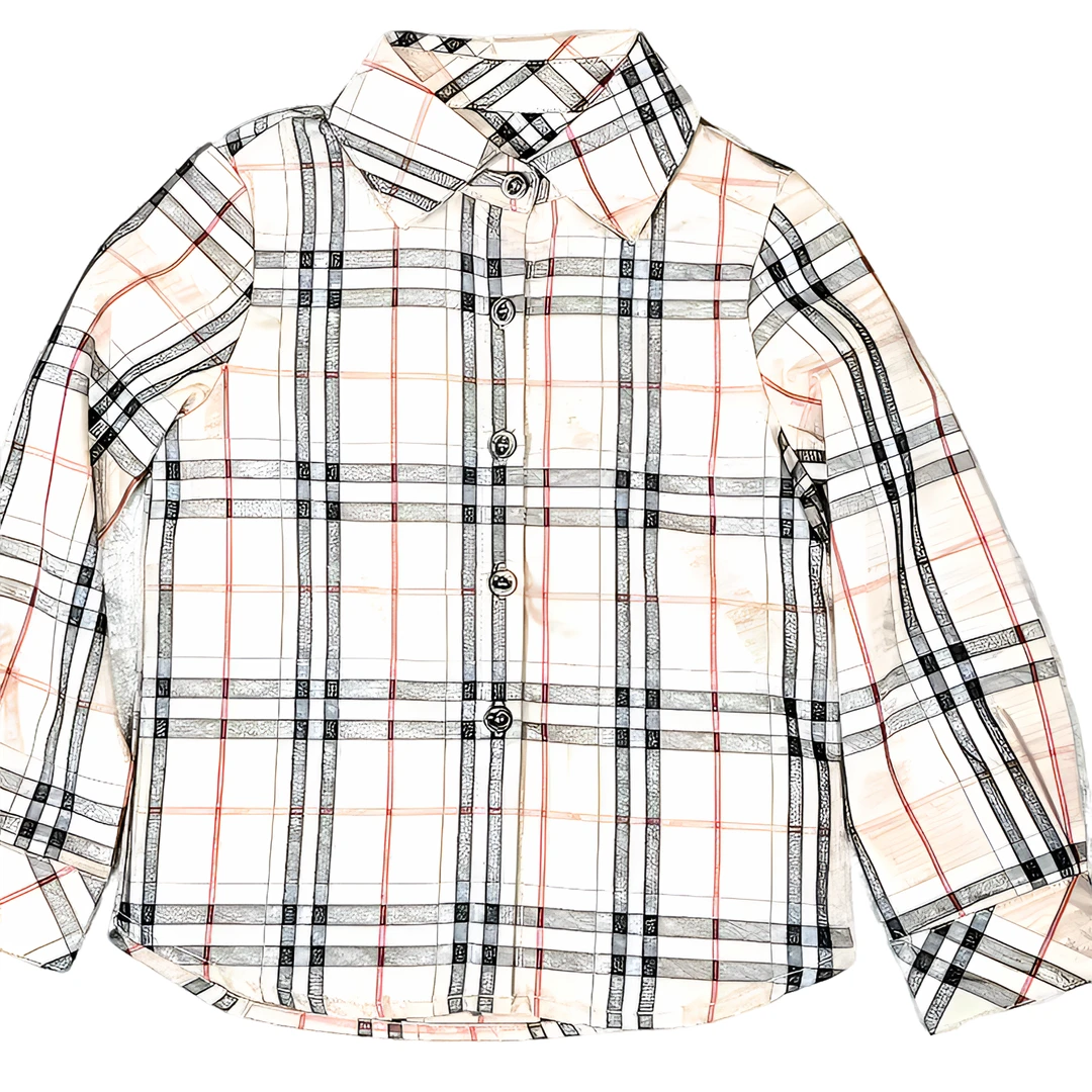 98065儿童衬衫长袖百搭休闲简约款