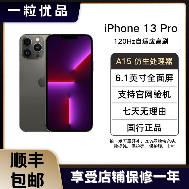 99新 Apple/苹果 13 Pro  国行正品 全网通 双卡双待 二手 免息