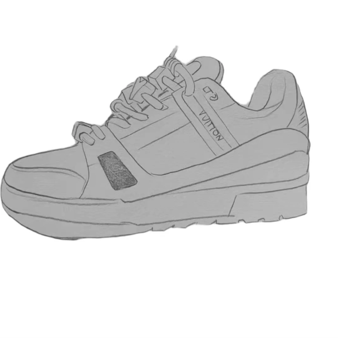 工厂全钻lv 高品质爆款空胶工艺男女款舒适防滑低帮休闲鞋v