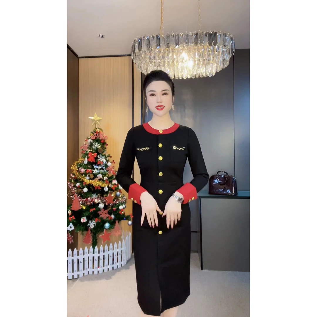 【潼潼严选】法式轻奢气质名媛修身显瘦小香风女装连衣裙-1251-6