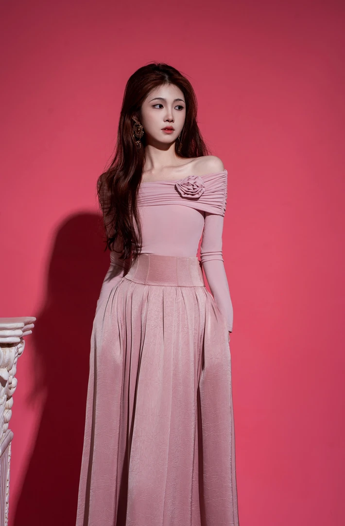 【星姐推荐】星原创高级定制【法式初恋】设计师款轻奢名媛粉色上衣