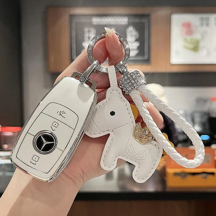 适用奔驰e300l钥匙套c260l包GLB220扣a200l壳gle级glc300l车gla/s