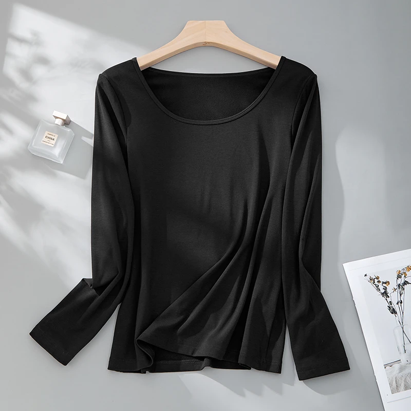 【现货】MsShe大码女装新款春季长袖t恤打底衫内搭上衣M2310023