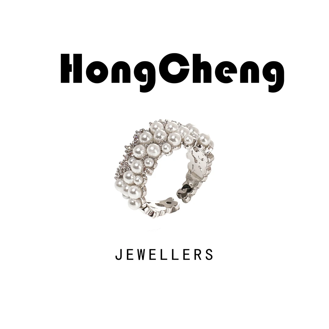 铜合金仿珍珠戒指 轻奢璀璨星河戒指BL6621-39