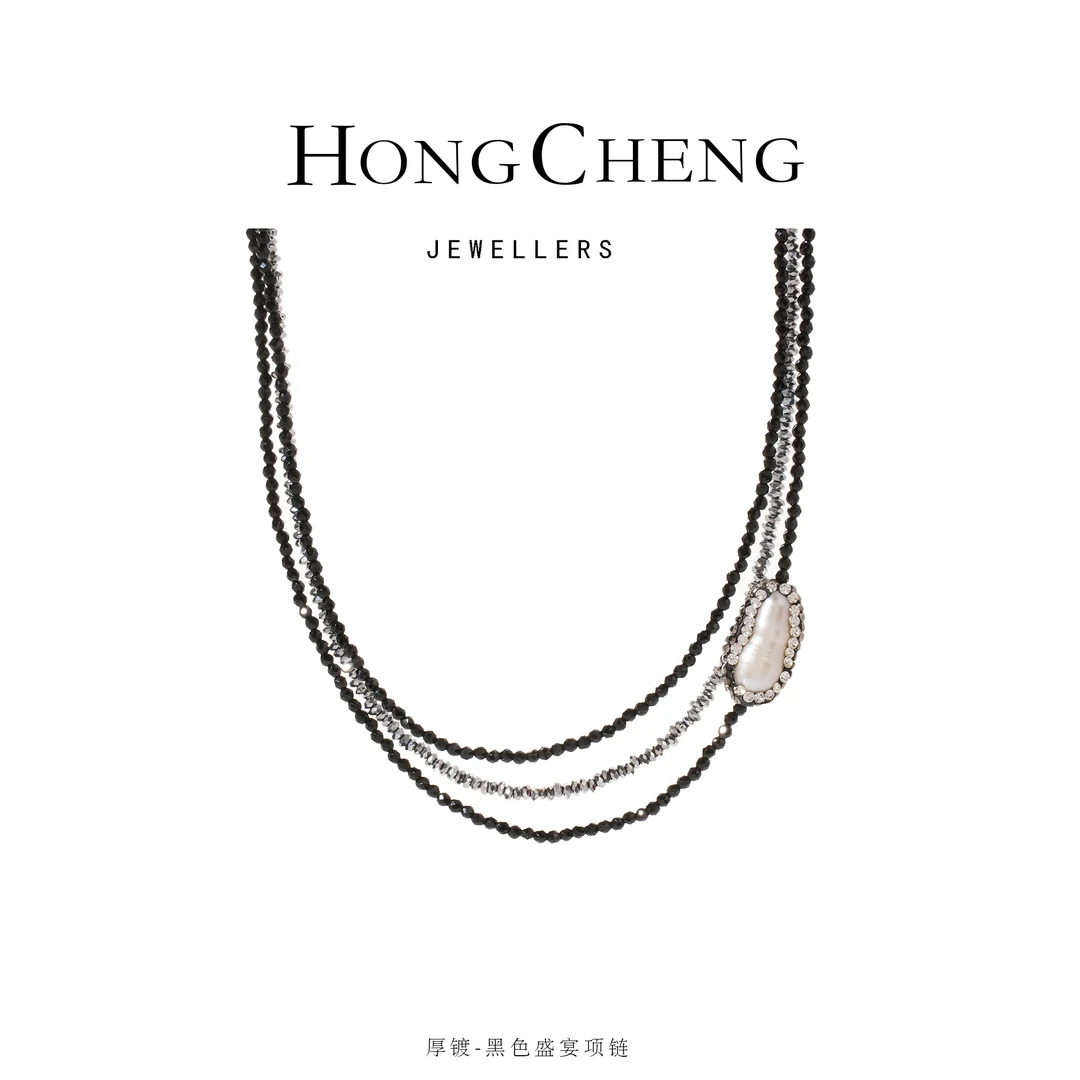黑色盛宴叠戴项链NL3750-65