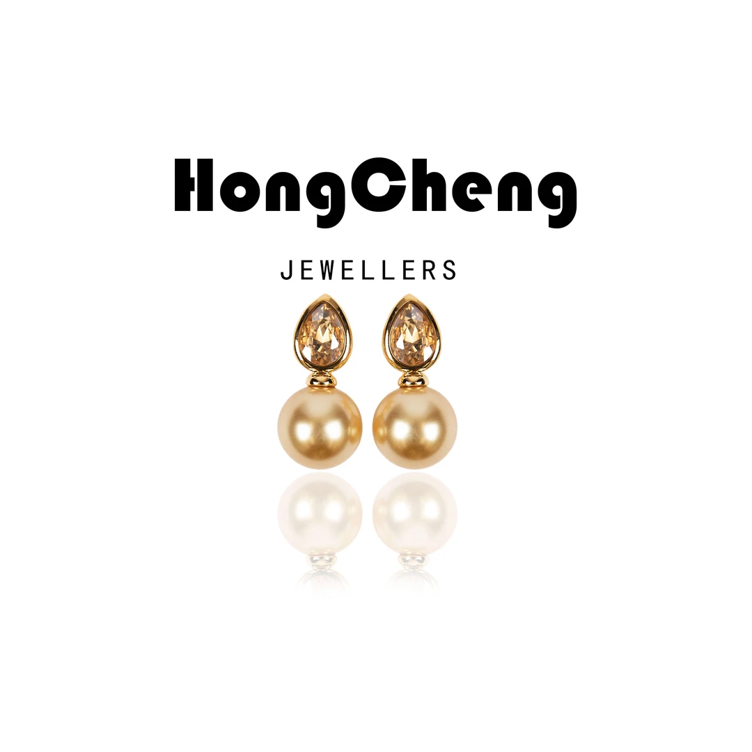 铜合金仿珍珠耳饰 法式轻奢气质vintage贝珠耳钉EZ3783-387