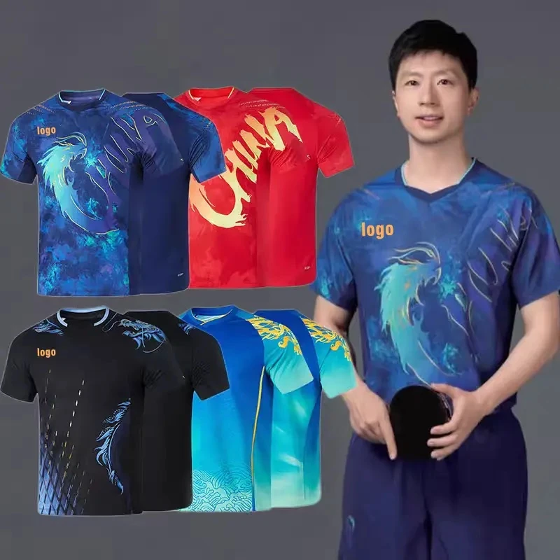 2024新款乒乓球服巴黎国家队大赛龙服马龙王楚钦速干运动短袖短裤