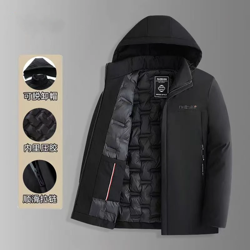 冬季新款男士加绒加厚棉衣中老年保暖棉服中年爸爸装短款休闲棉袄