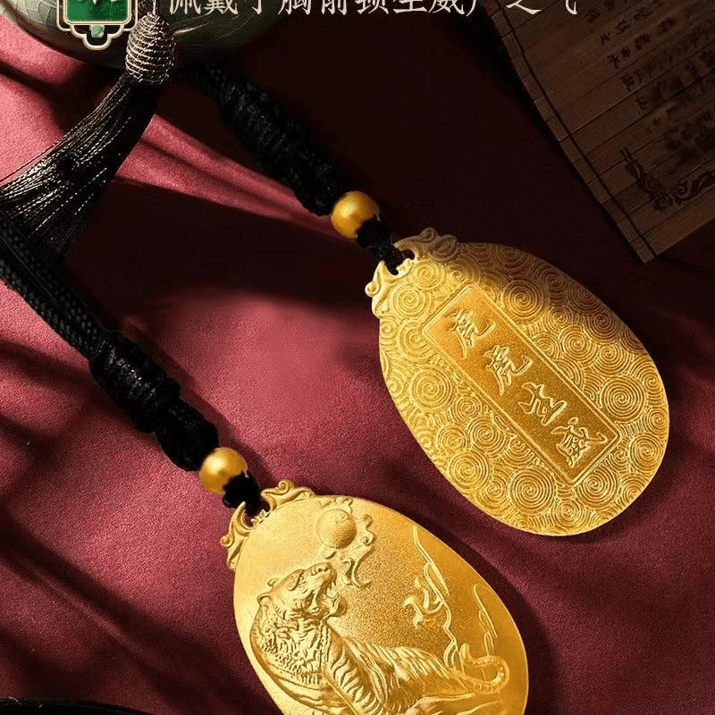 合金吊坠 新款生肖虎吊坠古法老虎本命年项坠实心传承精美时尚ing