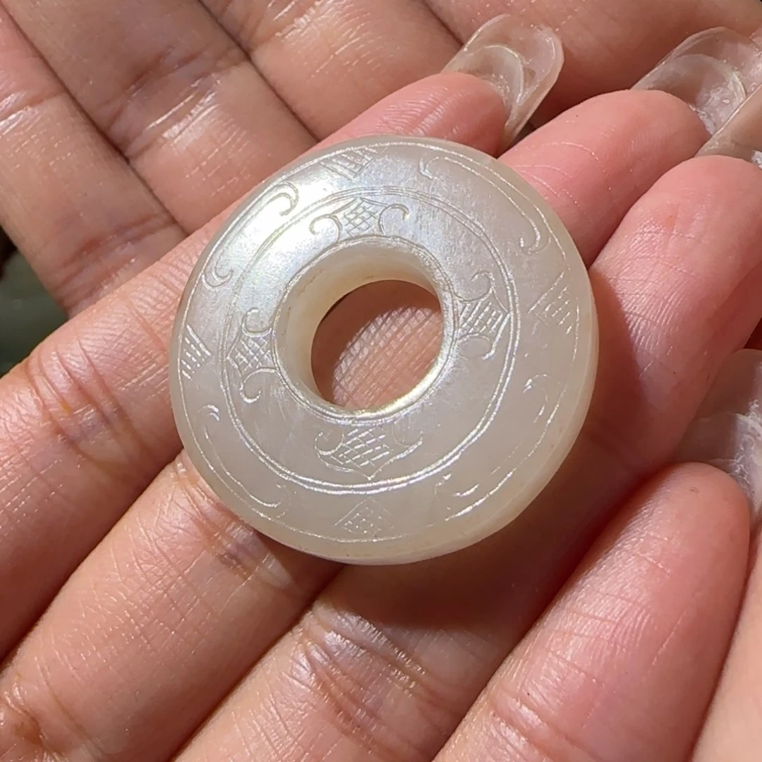 和田玉挂件未镶嵌月*海