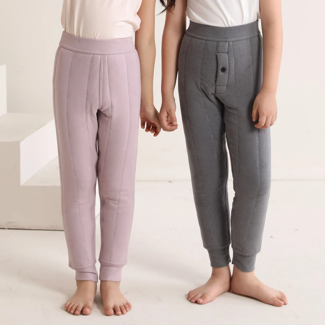 亲子装童装保暖裤男女童加厚绵羊毛中大童学生校服神器内搭内衣裤