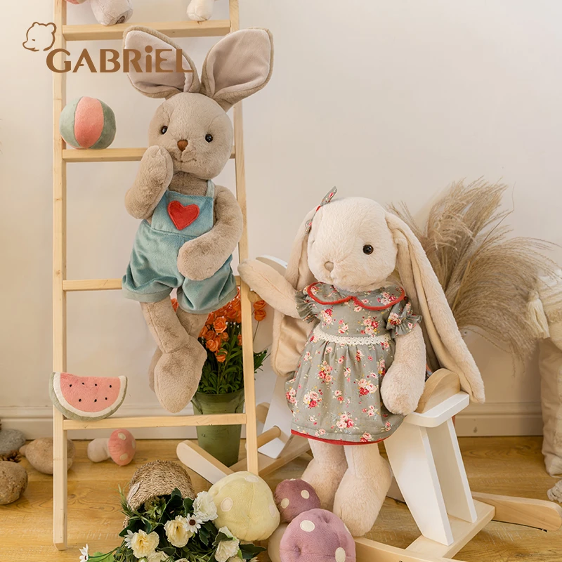 伽百利Gabriel欧式复古毛绒玩具长耳兔子公仔陪伴安抚节日礼物
