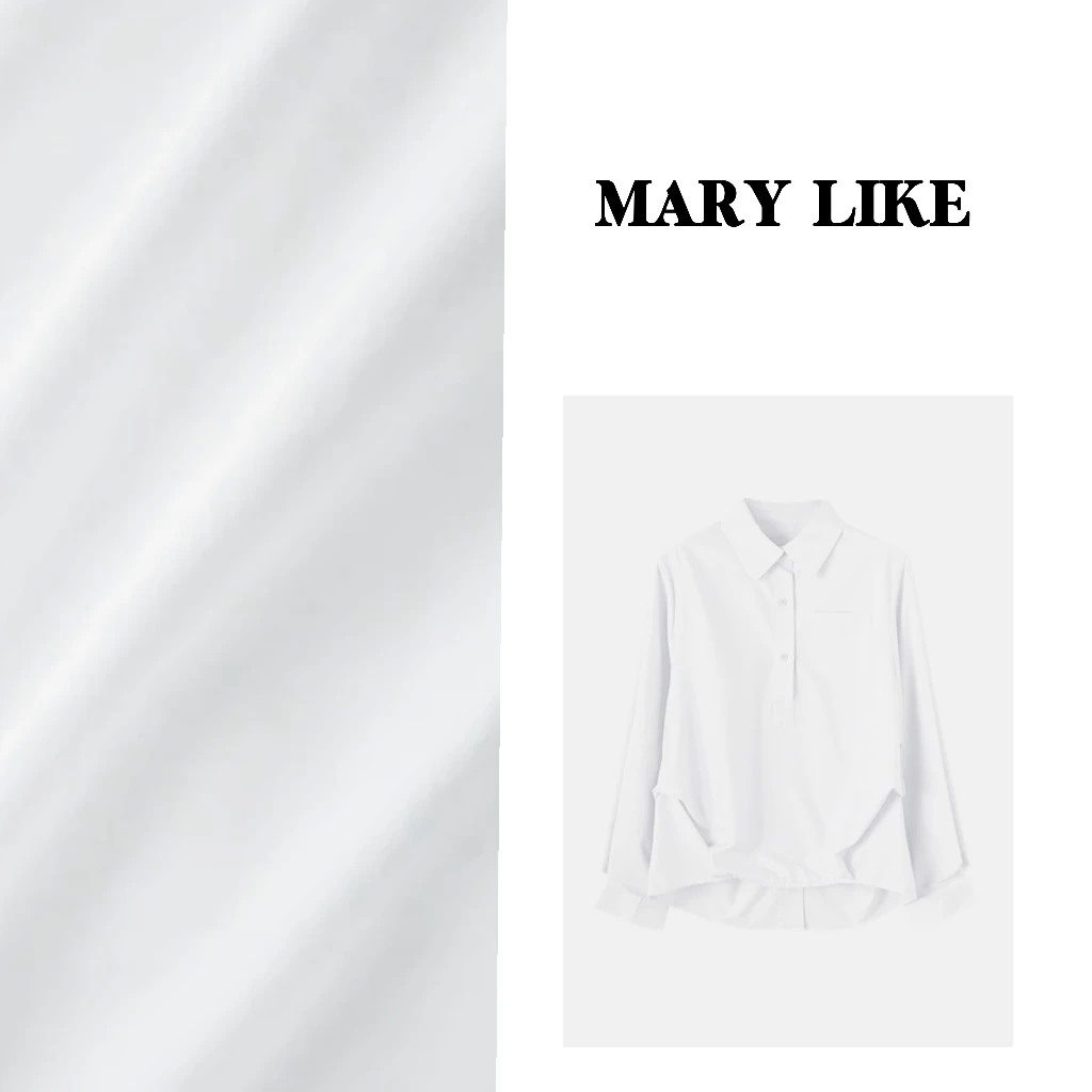 【MARRY】轻奢高级感POLO领口袋设计气质宽松简约休闲长袖衬衫