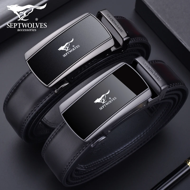 七匹狼男士皮带真皮自动扣新款正品高档时尚百搭休闲青年牛皮腰带