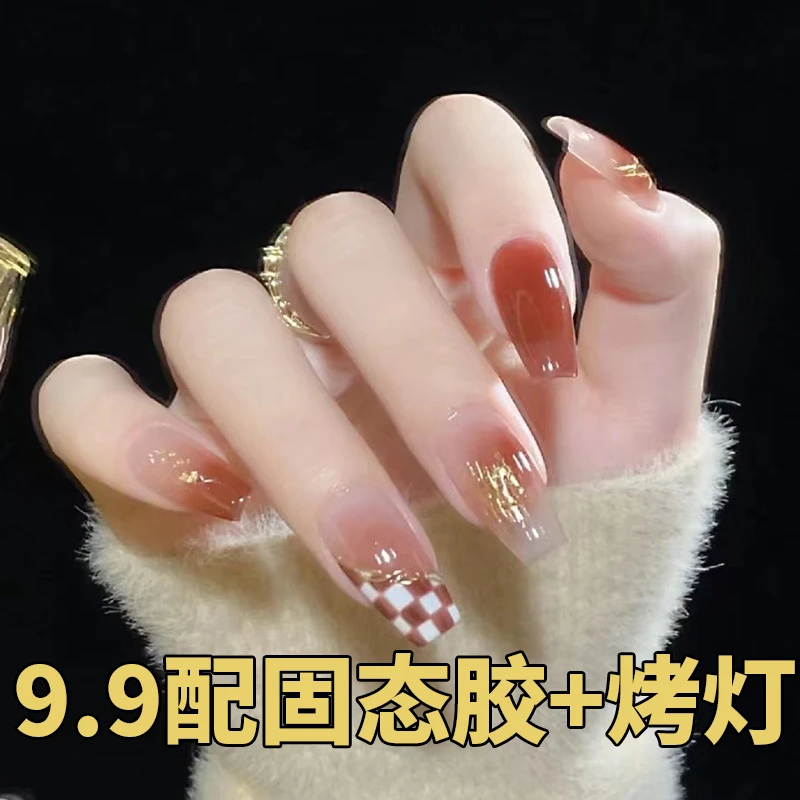 【配固态胶+烤灯】穿戴甲指甲贴片穿戴甲甲片穿戴式美甲可拆卸甲片