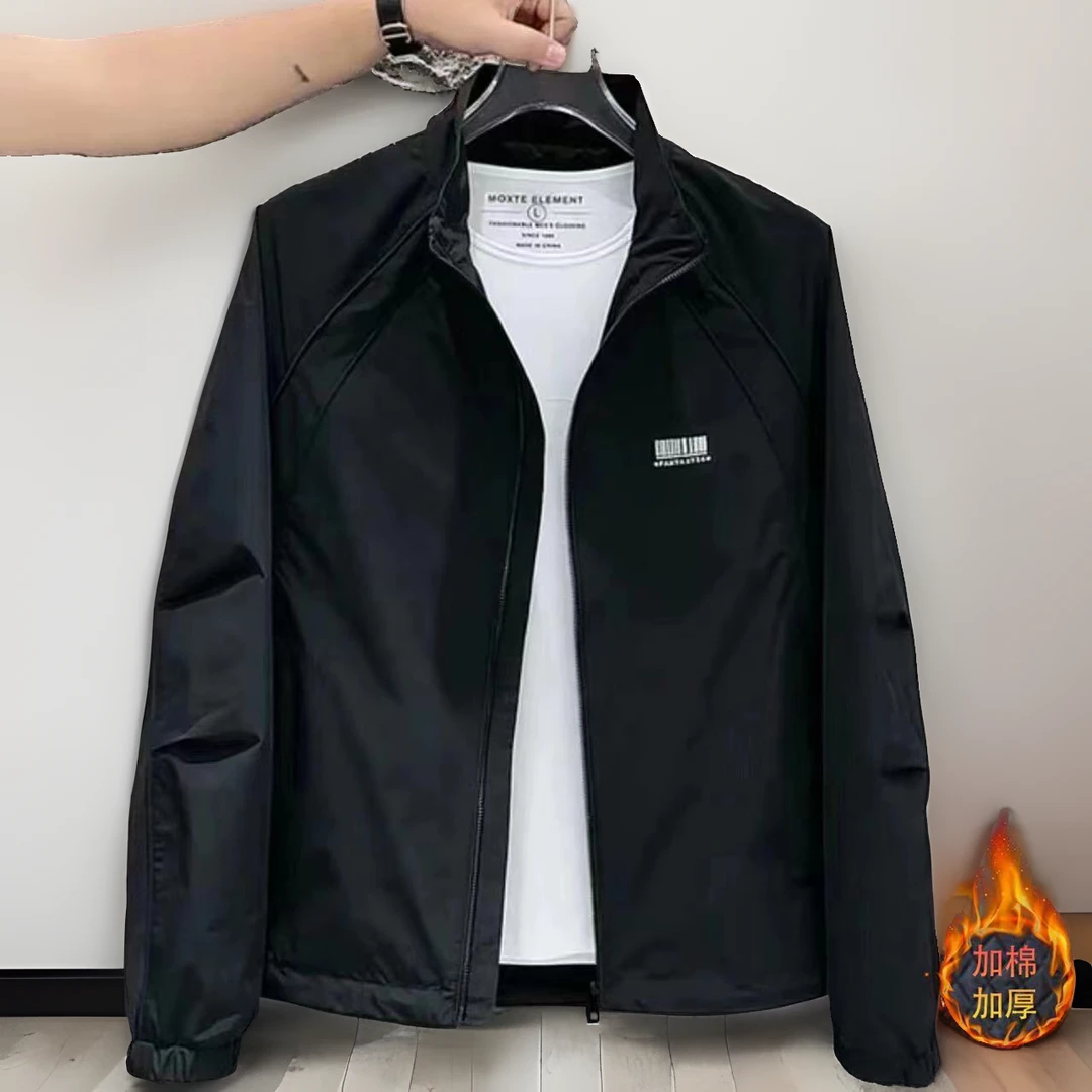 男士立领夹克保暖外套青年男款帅气休闲美式秋冬休闲棉服冲锋衣