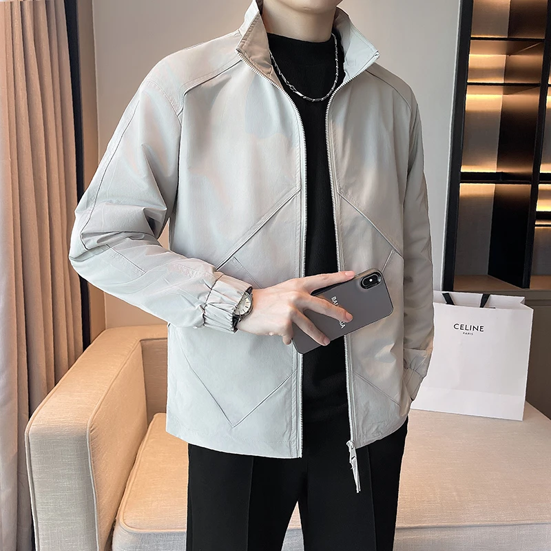 秋季新款立领夹克休闲男外套潮牌城市机能上衣春秋季新款男士夹克