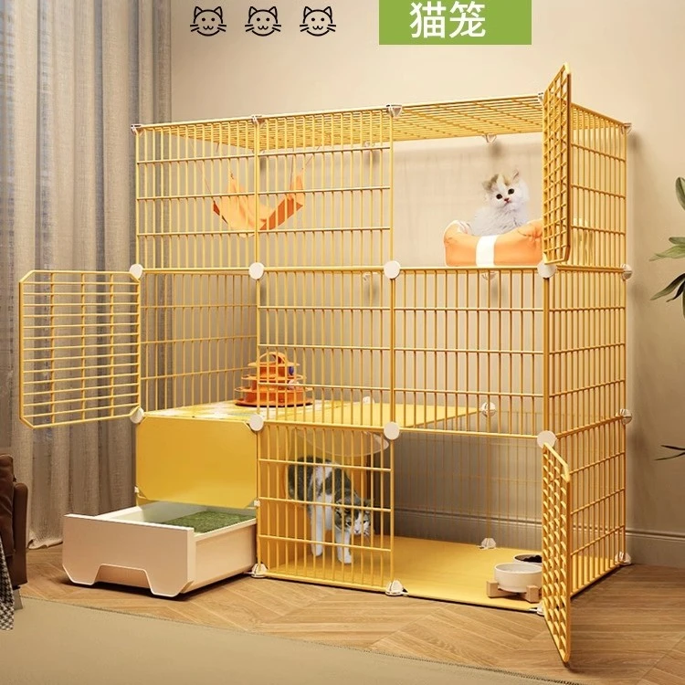 猫笼子家用室内猫厕猫砂盆一体超大自由空间大型套餐别墅加固猫屋