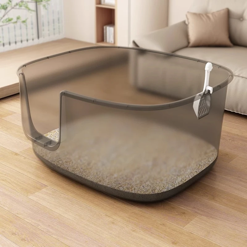 特大号加高防外溅猫砂盆超大号猫厕所猫沙盆半封闭巨型猫屎盆缅因