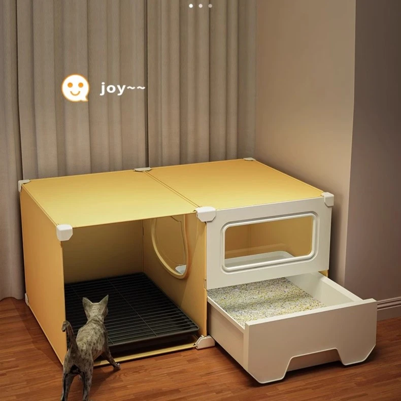 猫砂盆超大号走廊式猫厕所抽屉式全封闭猫屎盆猫咪用品