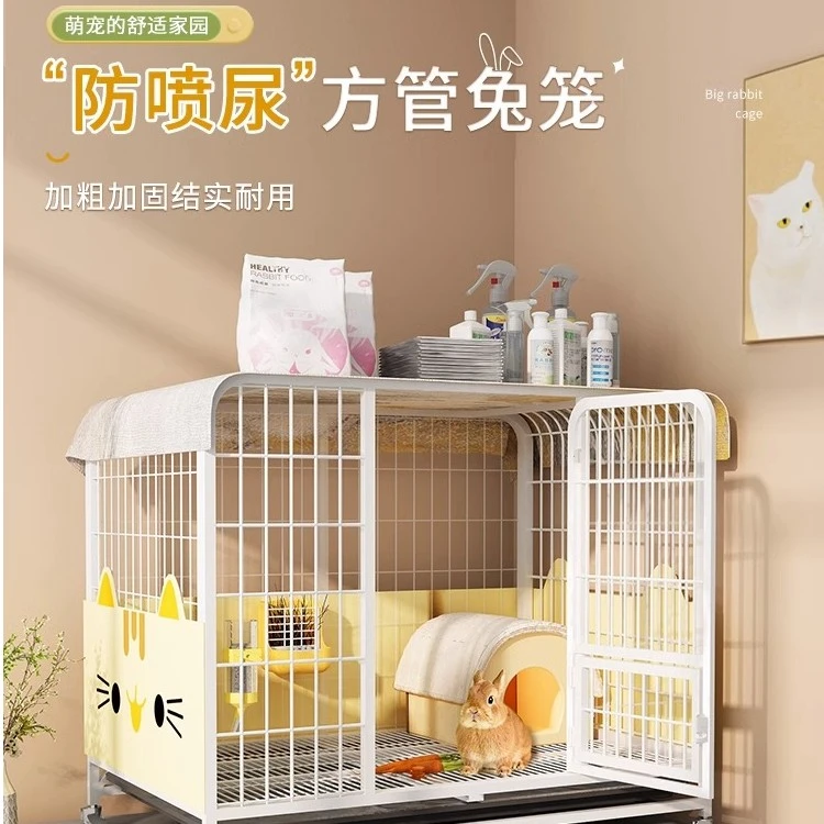 超大笼子室内专用特大号荷兰猪笼自动清粪宠物兔窝双层兔笼子加厚