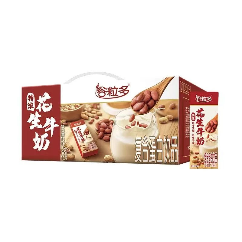 【9月产】伊利谷粒多特浓花生牛奶1*12*250ml优质蛋白质好喝营养
