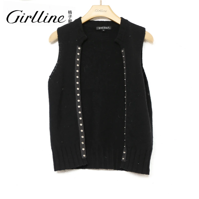 【GIRllINE】格子廊设计师款气质时尚修身百搭女士马甲80JGK402