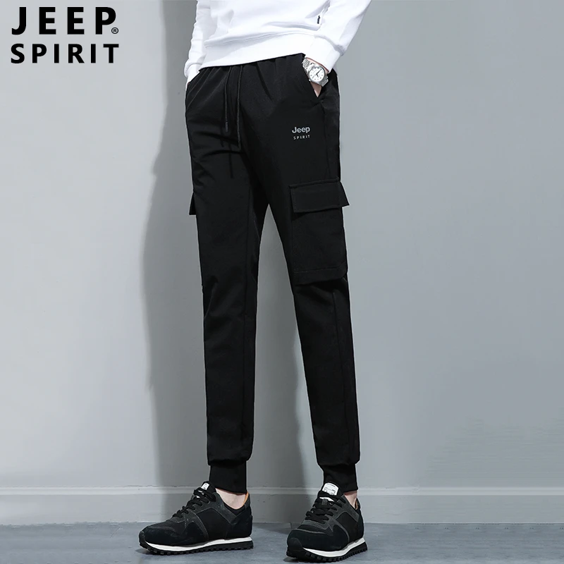 JEEP/吉普工装裤男宽松大码束脚秋冬季户外口袋休闲工装裤