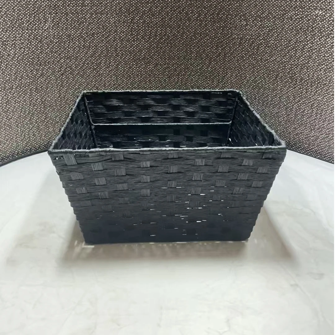 2050微瑕款 长27宽27高14cm 家用牛筋绳编织收纳筐正方形桌面储物