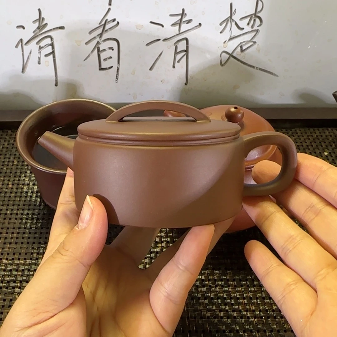 紫砂茶壶汉瓦紫泥