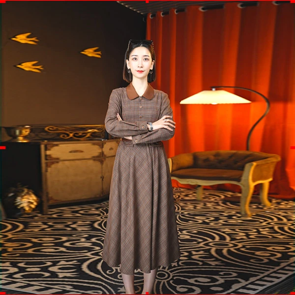 【释上•SHISARIG】气质显瘦时尚显瘦中长款女装连衣裙SS1026