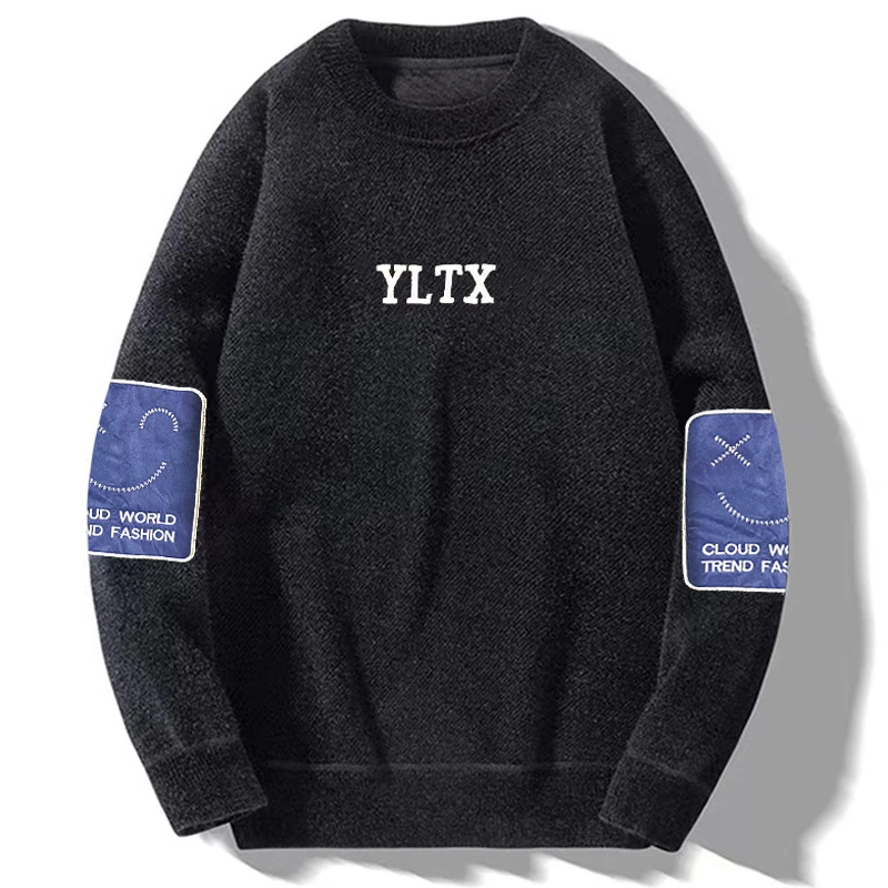 特大码欧版加肥加大胖哥肥佬400斤宽松套头弹力针织衫毛衣男秋冬