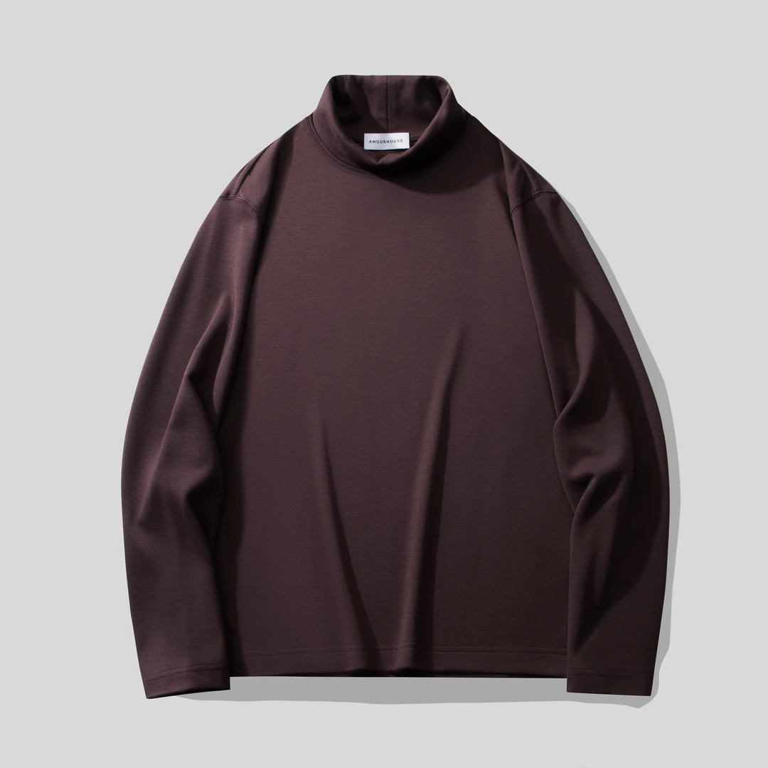 2024冬季醋酸暖糯高领加绒加厚轻柔简约长袖亲肤时尚百搭