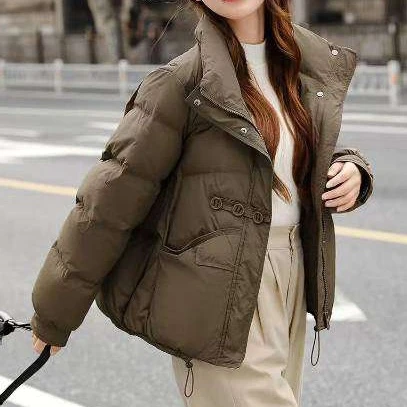 非凡秀女装休闲洋气时尚短款绒棉服