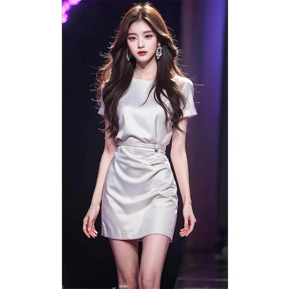 法式小香风气质收腰裙女装连衣裙子夏季轻奢时尚女神小众优质修身