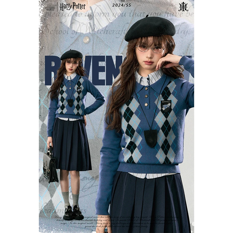 【Kyouko】哈利波特正版联名款菱格polo针织衫 学院风延续！