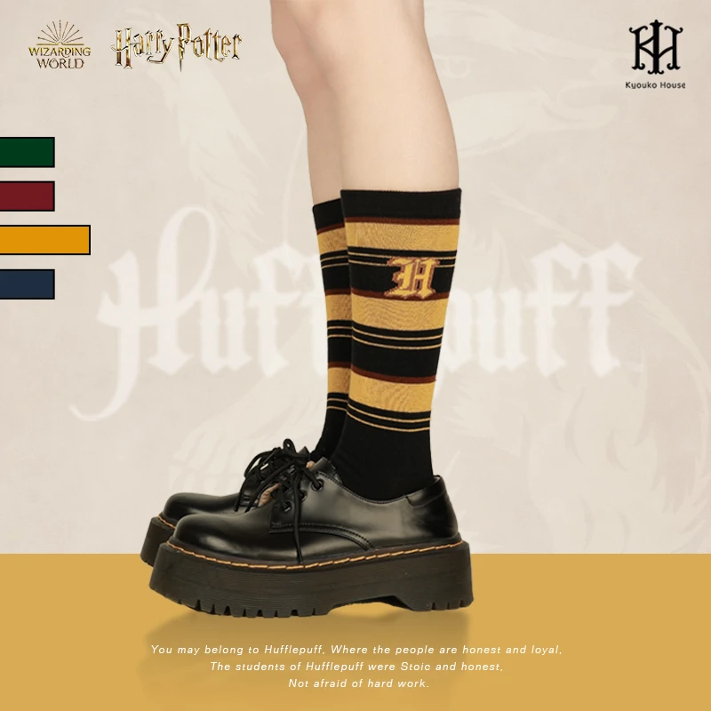【梗豆物语】哈利波特联名款袜子女2020冬季新款条纹撞色学院风